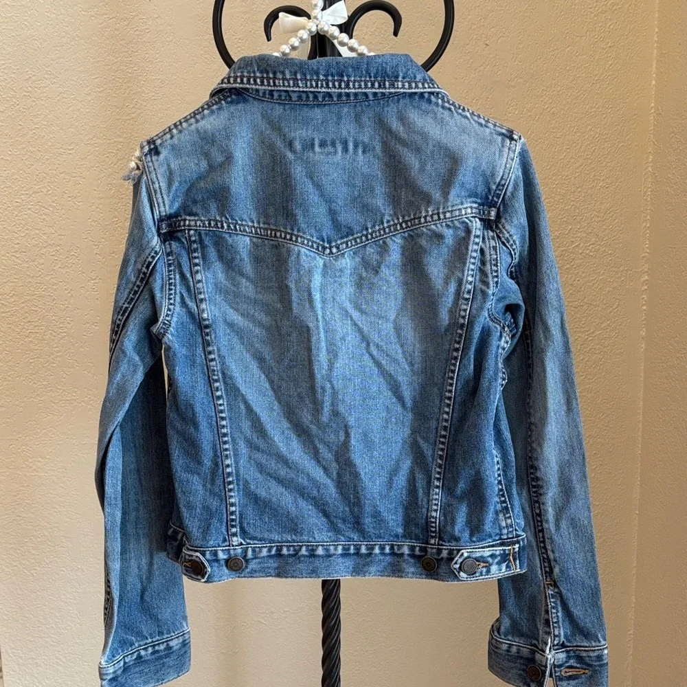 Abercrombie &‎ Fitch Classic Blue Denim Jacket~Sz Youth Large